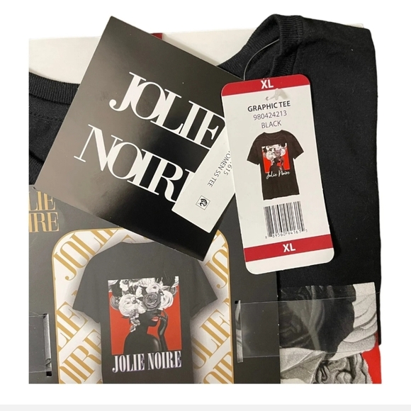 Jolie Noire Large Women's Black Is Beautiful Graphic Print Short Sleeve Tee - Picture 9 of 10